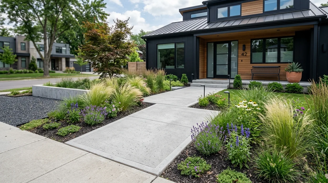 Flower-Lined Walkway to the Door